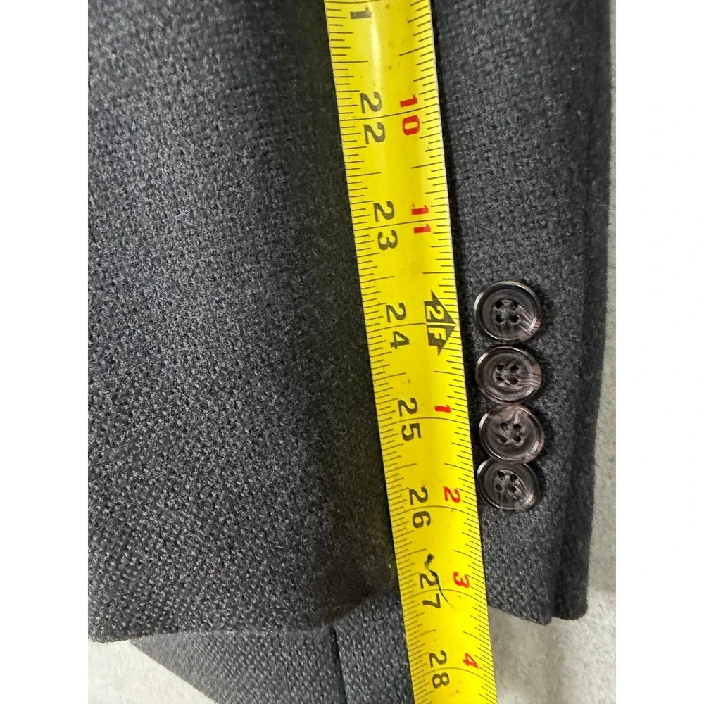 Ralph Lauren Mens 44L Blazer Charcoal‎ Grey 100% Wool Unstructured Jacket